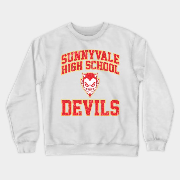 Sunnyvale High School Devils (Variant) Crewneck Sweatshirt by huckblade